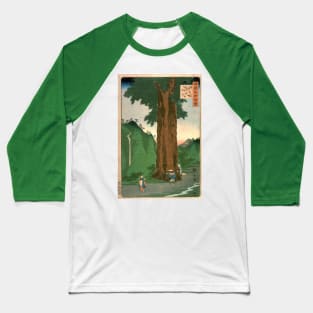 Hiroshige big Tree print Baseball T-Shirt